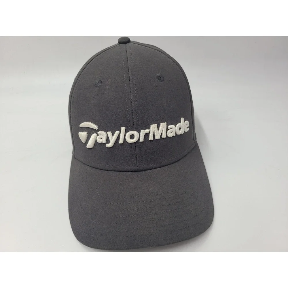 TaylorMade Golf Adjustable Hat Cap Polyester Blend Casual Men Women Gray White